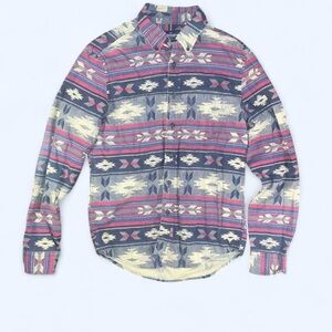 American Eagle Outfitters Blue and Red Patterned Shirt